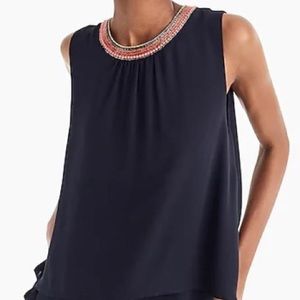 J.Crew Drapey Embellished top